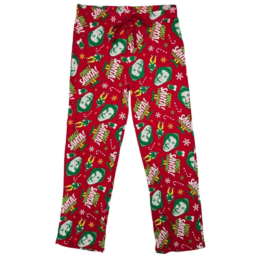 Elf XL Pajama Pants Mens Red Buddy‎ The Elf Christmas Movie Lounge Bottoms